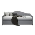 thumbnail image 3 of Home Design Clanton Twin Daybed with Pull-Out Trundle, Polyester Upholstery, Nailhead Trim, French Country Design, Stylish and Practical for Living Room or Guest Room, Light Gray, 3 of 6