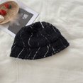 thumbnail image 2 of CoCopeaunts INS Japanese Lamb Wool Bucket Hat Irregular Stripes Warm Fisherman Hat Autumn and Winter Korean Fashion Plush Basin Gorros, 2 of 8