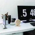 thumbnail image 4 of Clock Small Table Clock For The Table, Vintage Analogue Retro Alarm Clock Without Ticking, Modern Gold Clock For The Bedside Table In The Bedroom, 4 of 5