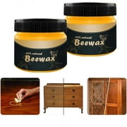 2PC Wood Seasoning Beewax, Traditional Beeswax , Furniture Care Complete Solution Beeswax,Suitable for Furniture, Floors, Tables, Cabinets