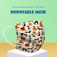 thumbnail image 2 of Máscara facial impresa desechable de Halloween con 3 capas de máscara de calabaza de tela fundida Spunlace para niños adultos estilo 1 (niños 14.5 * 9 cm) JAMW Sencillez, 2 of 5