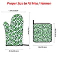 thumbnail image 2 of Honeii Leopard print St. Patrick's Day Pattern Oven Mitts and Pot Holders, Silicone Oven Gloves,500 F Heat Resistant Oven Mitts Sets, 4PCS, 2 of 6