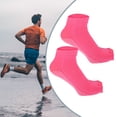 thumbnail image 5 of 4 Pairs Half Finger Toe Socks Men Women Non Slip Sticky Five Finger Socks for Sport Exercise Yoga Daily Fit Rose Red, 5 of 7
