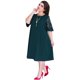 thumbnail image 2 of 2018 Splice Loose Lace Summer Dresses Plus Size Women Knee-Length Office Dress, 2 of 4