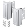 thumbnail image 1 of VEVOR Cerradura de refuerzo de puerta, paquete de 2 cerraduras de seguridad para el hogar con tope de 3 pulgadas, soporta 800 libras de fuerza con 8 tornillos para apertura hacia adentro, aleación de, 1 of 1
