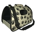 thumbnail image 4 of Pet Life ® Paw Patterned Airline Approved Zippered Folding Collapsible Travel Pet Dog Carrier, 4 of 8