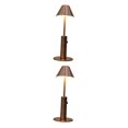 thumbnail image 3 of Baohd Dimmable Bedside Table Lamp Elegant Bar Decor Battery Powered Umbrella Bronze 2Set, 3 of 6