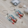 thumbnail image 4 of Merry Christmas Siamese Enjoys Catmas Winter Xmas Holiday Stainless Steel Keychain Cat Lover Kitten Owner Gifts Collar Charm Tag Keyring - 02022, 4 of 5