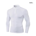 thumbnail image 4 of Sonducket Ropa interior térmica para hombre, camisetas deportivas de invierno de alta elasticidad para hombre, jersey largo con cremallera para Camisetas Blanco Sonducket AP013564-01, 4 of 6