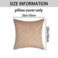 thumbnail image 6 of REGALWOVEN Pack of 2 Velvet Solid Decorative Throw Pillow Covers Scallop Texture Modern Pillowcases for Sofa Bedroom Couch Car Khaki 20" x 20", 6 of 6