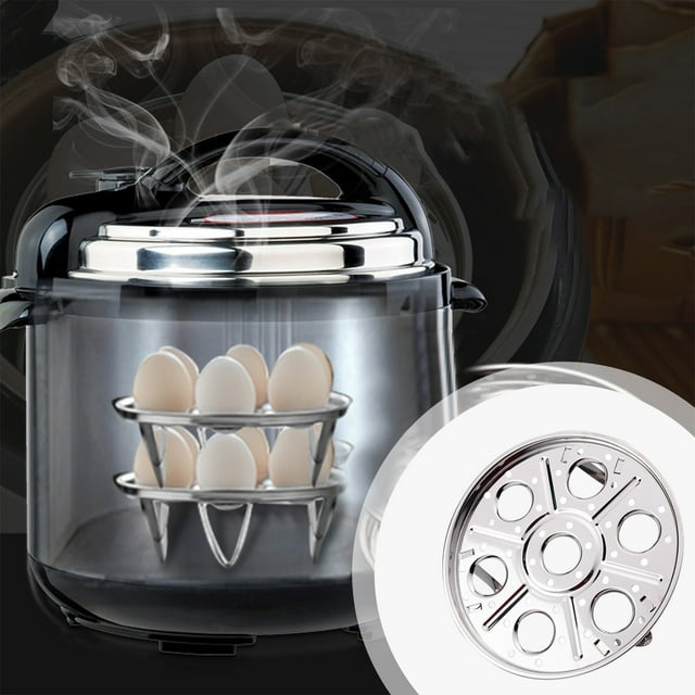 TIMIFIS Abdominal Massager Stainless Steel Steam Rack, Stackable Steam Rack, Three Legged Multi-Purpose Steam Tray, Multi-Functional Folding Steam Tray, Pack of Two Apartment Essentials