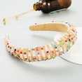 thumbnail image 1 of Diadema con cuentas tejidas a mano para el cabello Homing Hair Hoop, estilo barroco, esponja, accesorios simples para el cabello facial para mujer, 1 of 6