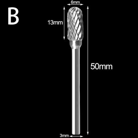 

1pc 3x6mm Tungsten Carbide Burrs Rotary Drill Die Grinder Carving Bit Double Cut