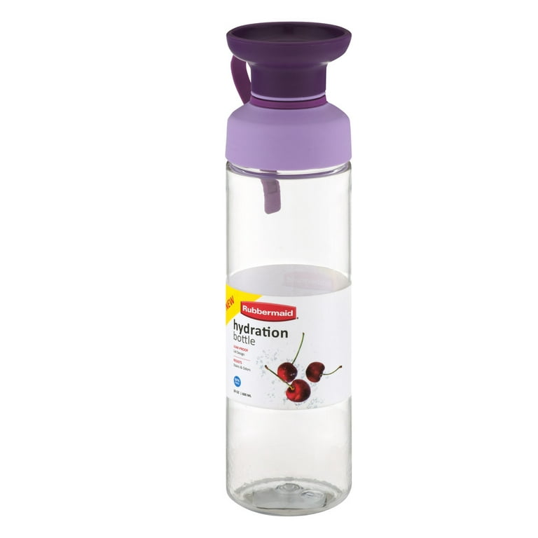 Rubbermaid 24 oz Blue and Purple Plastic Water Bottle with Wide