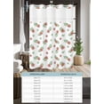 thumbnail image 6 of No Hook Cloth Fabric Shower Curtain with Snap in Liner, Wildflower Waterproof Shower Curtains Set with See Through Top Window, Pink Floral Watercolor Pink White Summer Bath Curtains Shower 36"x72", 6 of 6
