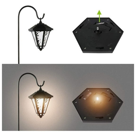 31 Inches Solar Lamp Post Light,Outdoor Solar Lamp Post Lighting,Aluminum Classic Black Light Pole,Solar Pole Lamp Waterproof Outside for Driveway Patio Garden Lawn Backyard Pathway