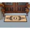 thumbnail image 4 of A1HC 30"x60" Natural Coir & Rubber Floral Monogrammed Door Mat, Thick Durable Heavy Duty Welcome Mat for Front Door, 4 of 7