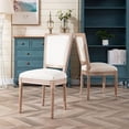 thumbnail image 3 of Tzicr French Dining Chairs Set of 6,Mid Century Upholstered Dining Chairs with Square Backrest Solid Wood Frame,Farmhouse Dining Chairs for Dining Room, Bedroom, Kitchen., 3 of 6