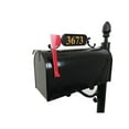 thumbnail image 3 of Addresses of Distinction Decorative Black Aluminum Mailbox with 6-Foot Post, 3 of 5