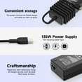 thumbnail image 3 of HFLRZZ 20V 6.75A 135W Laptop Charger Thinkpad Charger for Lenovo Thinkpad 135W AC Adapter Slim Tip 4X20E50558, Black, 3 of 6