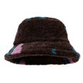 thumbnail image 4 of CYSFASHION Bucket Hats for Woman Ladies' Fresh Stylish Printed Plush Basin Hats With A Trendy College Style Cute And Warm Winter Fishing Hats Brown, 4 of 4