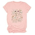 thumbnail image 3 of Wangmeiwg Elegant Casual Floral Print Round Neck Short Sleeve Women's T Shirt Shirt Light, 3 of 3