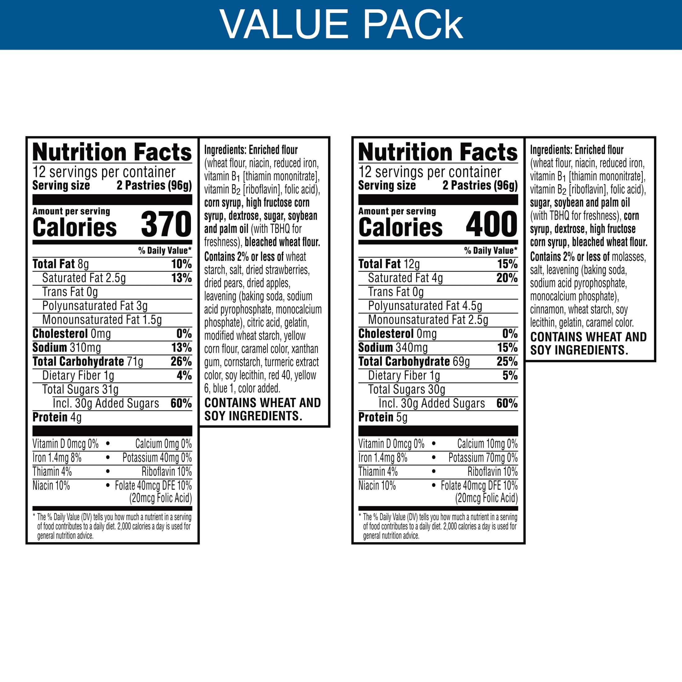 Pop-Tarts Variety Pack Toaster Pastries, Breakfast Foods, Shelf-Stable, 81.2 oz (48 Count)