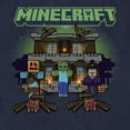 thumbnail image 2 of Men's Minecraft Halloween Creeper Haunted House Graphic Tee Navy Blue 2X Large, 2 of 5
