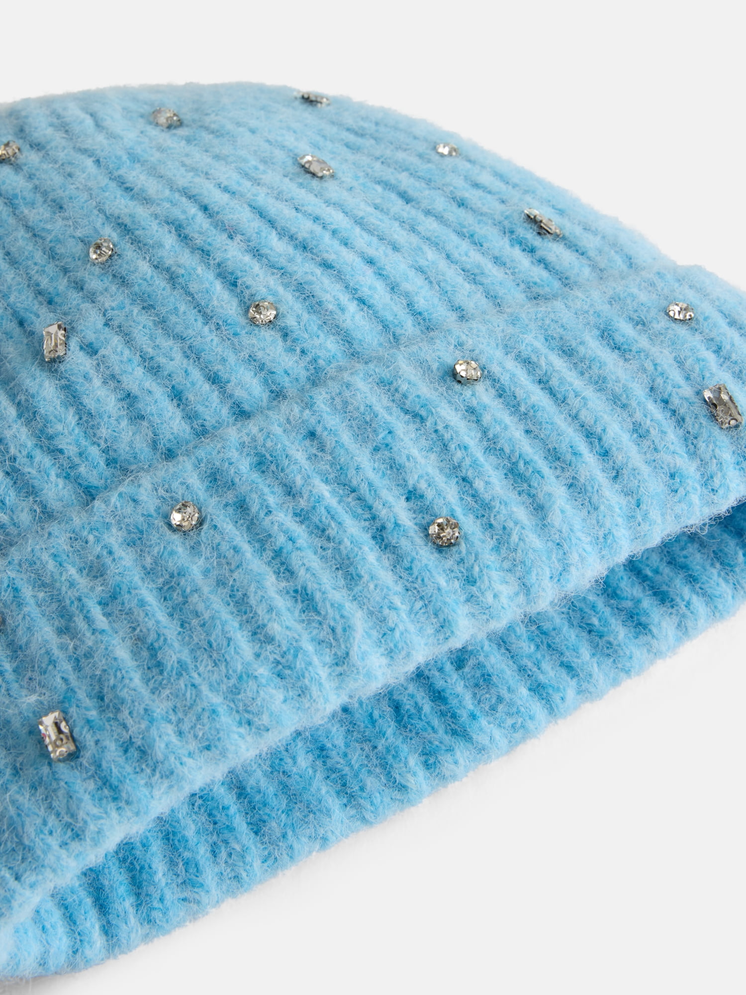 Free Assembly Women's Beanie Glove Set, Cirrus Blue