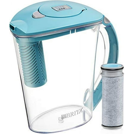 Brita Stream Rapids Water Filter Pitcher,Lake Blue,Large 10 Cup,1 Count
