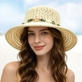 thumbnail image 2 of Sun Hat Women Packable, Adjustable Sun Protection Women Bucket Hat Summer Beach Hat Top Beige One Size, 2 of 4