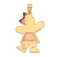 thumbnail image 2 of Auriga Fine Jewelry 14K Two-tone Gold Charm Pendant for Women (L-30mm, W-18mm), 2 of 6