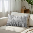 thumbnail image 3 of Grey Forest Throw Pillow Cover, Pillowcase Protectors with Zipper, Breathable Decorative Lumbar Pillow Case Cover, Modern Oil Painting Art Pillow Shams for Couch Sofa 16x24Inch, 3 of 8