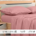 thumbnail image 4 of Royale Linens 300 Thread Count 100% Long Staple Combed Cotton Flat Sheet - Super Soft - Top Sheet - King Flat Sheet Sold Separately - Breathable, Cool & Crisp Percale Flat Sheet Only (King, Pink), 4 of 10