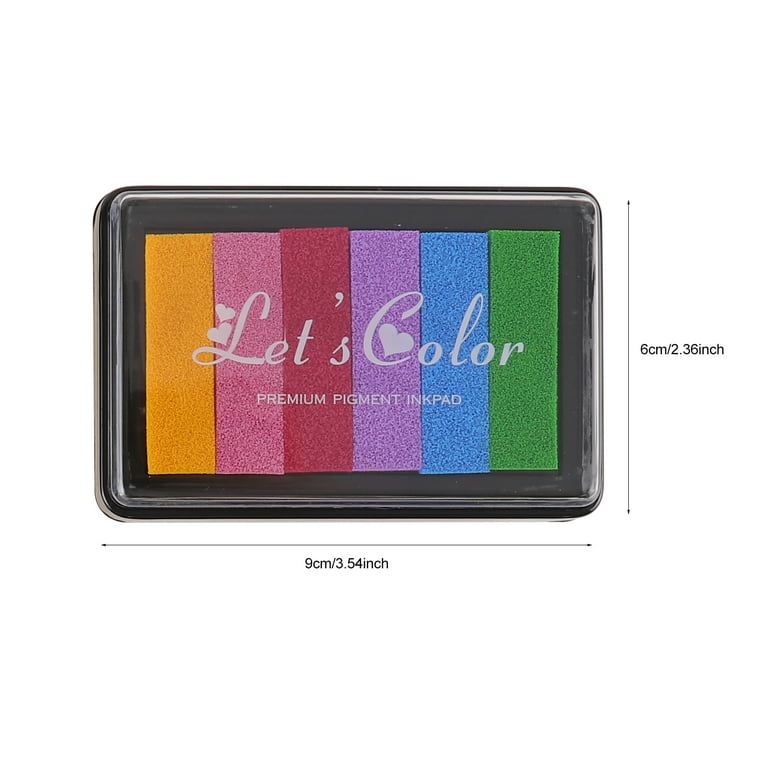 4PCS Rainbow Color Ink Pad Finger Painting Colorful Small Inkpad (4 Styles)