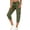 C-Army Green574, variant on DHFJKG Capris For Women Cargo Pants With Multi Pockets Casual Drawstring Loose Fit Solid Color Pants Activewear Versatile Trousers