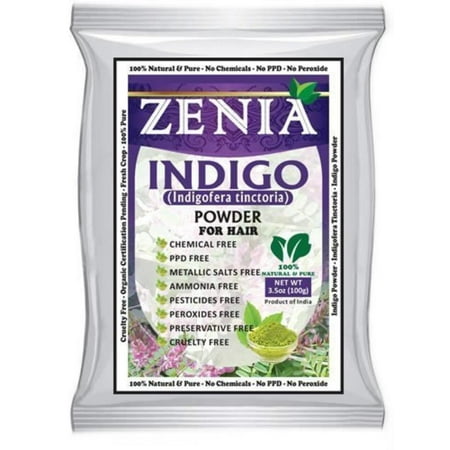 Indigo Powder (Indigofera Tinctoria) Hair / Beard Dye Color 100 grams, 100% Pure Indig Powder for Hair Indigoferra Tinctoria - 100grams pack By