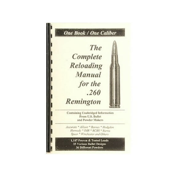 Loadbooks USA 260 Remington Reloading Manual
