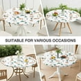 thumbnail image 7 of White Christmas Forest Animal Pattern Round Fitted Tablecloth with Elastic Edge,Dining Table Cover Waterproof,Outdoor Round Tablecloth for Camping,Dining,Indoor and Outdoor, 7 of 7