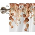 thumbnail image 4 of 84 Inch Long Tier Curtains for Kitchen, Spring Botanical Orange Eucalyptus Leaves Bathroom Window Curtains Rod Pocket Short Curtains Window Treatment Tiers for Living Room Farmhouse 2 Panels, 4 of 4