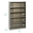 thumbnail image 2 of ECR4Kids Classic Wooden Bookcase with Adjustable Shelves, 60in, Classroom Bookshelf, Grey Wash, 2 of 9