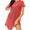 Hot Pink-04, variant on Women's Neon Sheer Mesh Net Crew Neck Style Swimsuit Bathing Suit Cover Up