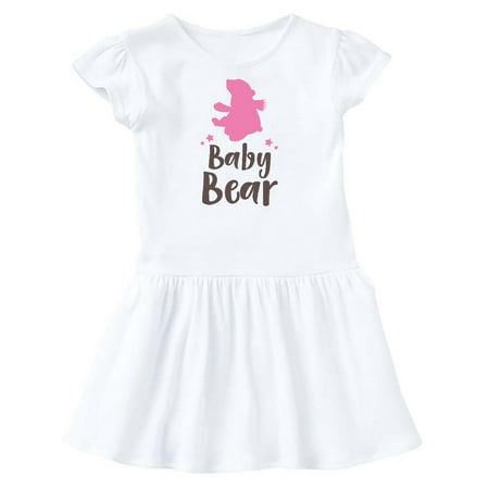

Inktastic Baby Bear Little Bear Bear Cub - Pink Brown Gift Toddler Girl Dress