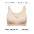 thumbnail image 5 of DELIMIRA Women's Natrelax Front Closure Bras Posture Lightly Padded Plus Size Wireless Full Coverage Bra, 5 of 5