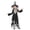 Black, variant on Ruyang 2 Piece Girls Halloween Outfit Skeleton Print Long Dress Sparkle Witch Hat Sets Kids Party Dress Up Role Play Clothes