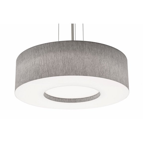 MCP2432L5AJUDSN-GY AFX Montclair - Drum Pendant In Modern Style-7 Inches Tall and 24 Inches Wide-Satin Nickel/Grey Finish-Grey Shade Color-LED Lamping