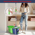 thumbnail image 5 of MYSPRI Spin Mop and Bucket with Wringer Set for Home Floor Cleaning, Separate Clean and Dirty Water System, 5 Reusable Microfiber Mop Pads - Green, 5 of 8