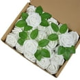thumbnail image 2 of Matsuzay 25 piezas PE Artificial Rosa vivo falso Color sólido decorativo boda fiesta ceremonia flor rama planta ornamento Kits de decoración para fiestas champán, 2 of 6