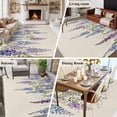 thumbnail image 5 of Large Area Rugs for Living Room Bedroom, Purple Flowers 8'x10' Rug Washable Carpet Runner Indoor Outdoor, Weeping Spring Floral Rustic Pastoral Non Slip Floor Mats Rug for Kitchen, Patio, 5 of 8