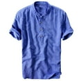 thumbnail image 2 of Aoochasliy Summer Clothes Mens Shirts Summer Men's Cool And Thin Breathable Collar Hanging Dyed Gradient Cotton Shirt, 2 of 3